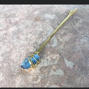 Blue Druzy Hair Pin